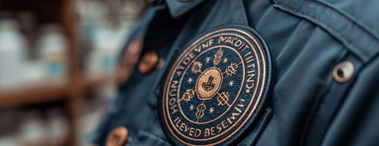 Personnalisez vos badges pharmacien avec symbole pour une identité professionnelle unique