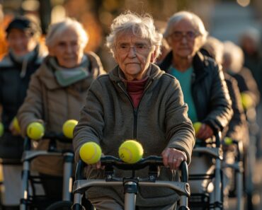 Amélioration de la mobilité grâce aux balles de tennis sur les déambulateurs