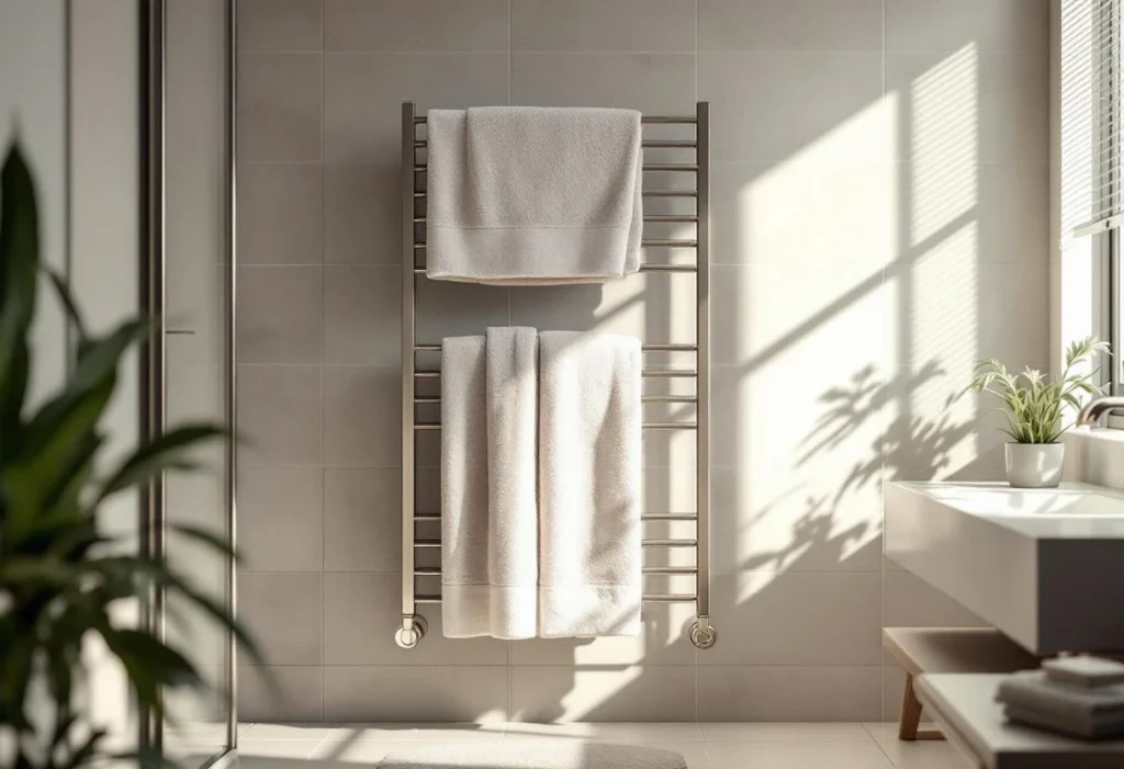 Porte-serviettes pour petite salle de bains : solutions gain de place et astuces déco