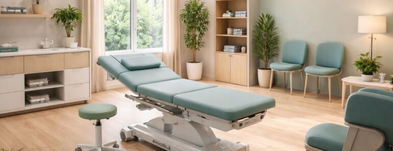 Aménager un cabinet kiné fonctionnel avec des meubles médicaux Promotal et des tons apaisants Aménager un cabinet kiné fonctionnel avec des meubles médicaux Promotal et des tons apaisants