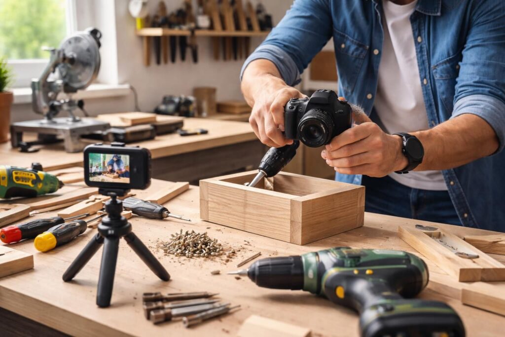 Filmer vos projets bricolage avec GoPro Hero et Sony ZV pour des tutoriels YouTube réussis